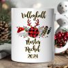 Personalized Mug Volleyball Buffalo Plaid Christmas, Team and Coaches Gift Personalized Mug Volleyball Buffalo Plaid Christmas, Team and Coaches Gift