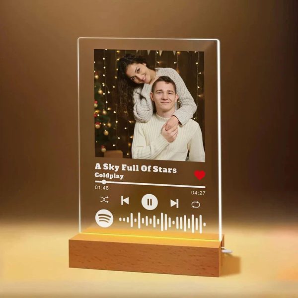 Personalized Music Photo Acrylic LED Plaque