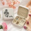 Personalized Name Jewelry Storage Box with Floral Design Personalized Name Jewelry Storage Box with Floral Design