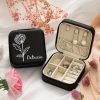 Personalized Name Jewelry Storage Box with Floral Design Personalized Name Jewelry Storage Box with Floral Design