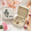 Personalized Name Jewelry Storage Box with Floral Design Personalized Name Jewelry Storage Box with Floral Design