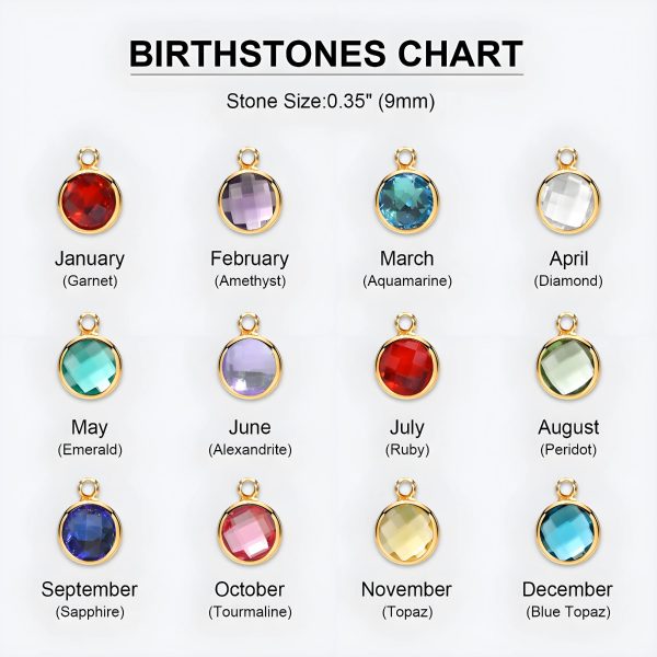 Personalized Name Necklace with Birthstone Pendant Personalized Name Necklace with Birthstone Pendant