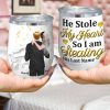 Personalized Newly Wedding Couple Coffee Mug, He Stole My Heart, Personalized Coffee Mug, Wedding Gift, Birthday Gift For Husband Personalized Newly Wedding Couple Coffee Mug, He Stole My Heart, Personalized Coffee Mug, Wedding Gift, Birthday Gift For Husband