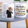Personalized Newly Wedding Couple Coffee Mug, He Stole My Heart, Personalized Coffee Mug, Wedding Gift, Birthday Gift For Husband Personalized Newly Wedding Couple Coffee Mug, He Stole My Heart, Personalized Coffee Mug, Wedding Gift, Birthday Gift For Husband