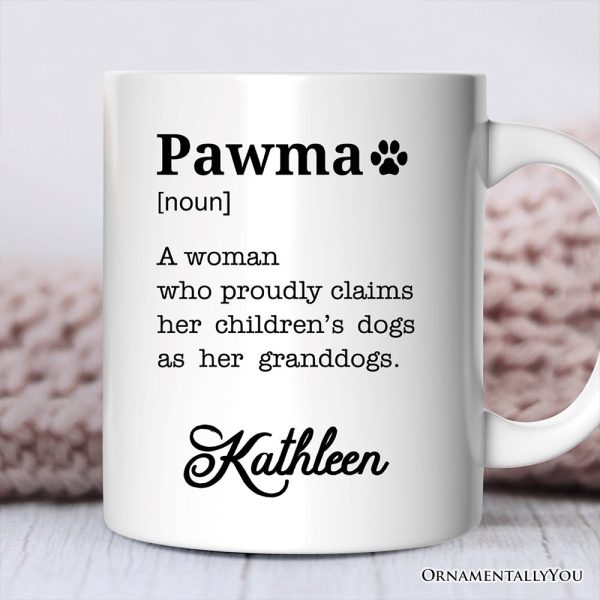 Personalized Pawma Definition Mug, Funny Dog Lovers Mom Gift with Custom Name Personalized Pawma Definition Mug, Funny Dog Lovers Mom Gift with Custom Name
