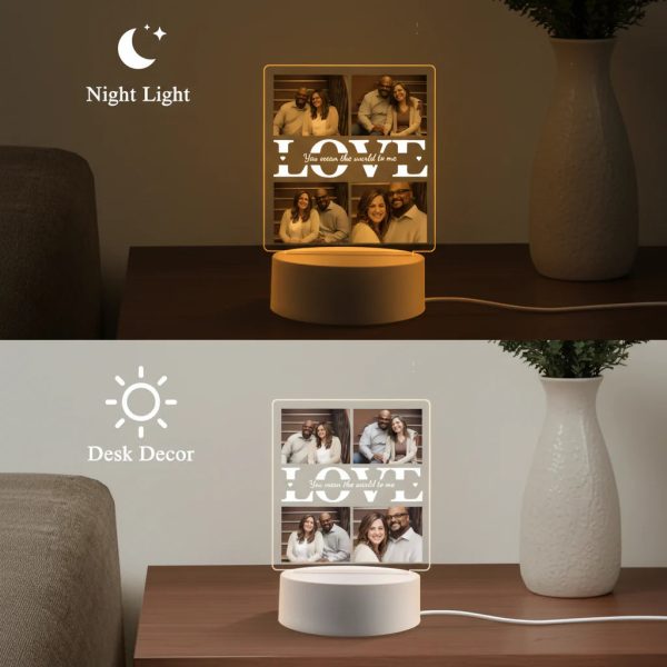 Personalized Photo Acrylic Night Light Plaque Personalized Photo Acrylic Night Light Plaque