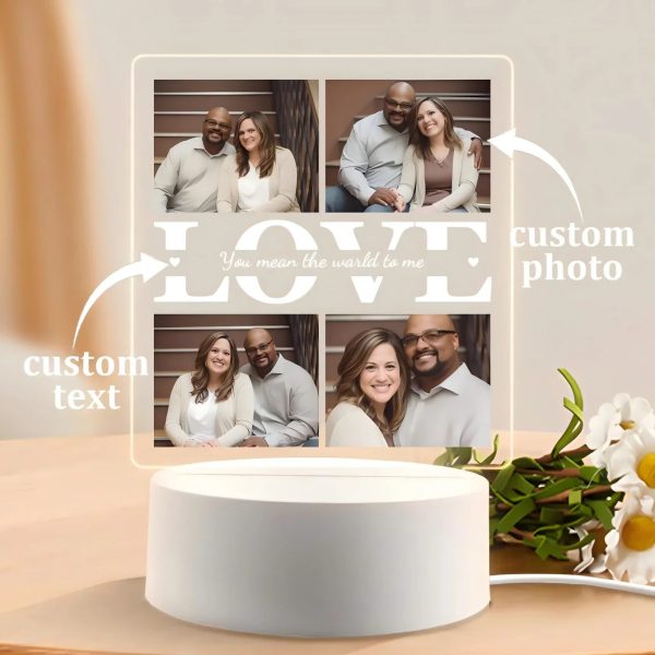 Personalized Photo Acrylic Night Light Plaque Personalized Photo Acrylic Night Light Plaque