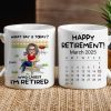 Personalized Retirement Mug - Custom White/Ceramic Coffee Cup Personalized Retirement Mug - Custom White/Ceramic Coffee Cup