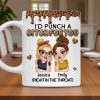 Personalized Sassy Best Friend Ceramic Mug With Cartoon Besties And Hearts, Funny Unique Gift For Coworker Or BFF Personalized Sassy Best Friend Ceramic Mug With Cartoon Besties And Hearts, Funny Unique Gift For Coworker Or BFF