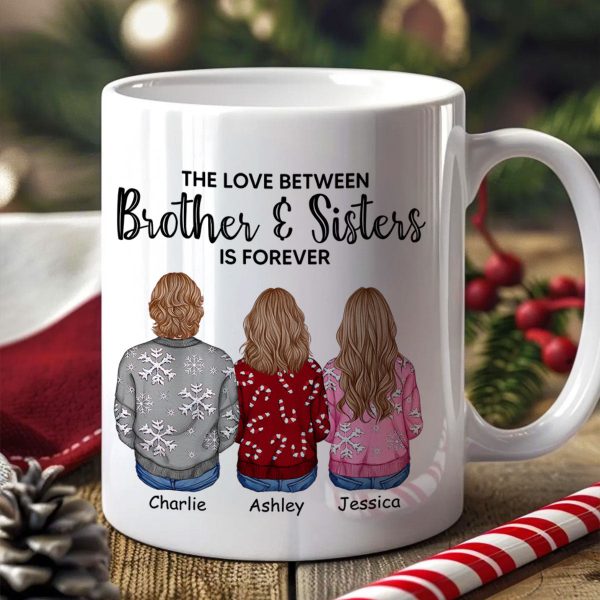 Personalized Siblings Christmas Mug, Personalized Brothers and Sisters Ornament, Siblings Gift Personalized Siblings Christmas Mug, Personalized Brothers and Sisters Ornament, Siblings Gift