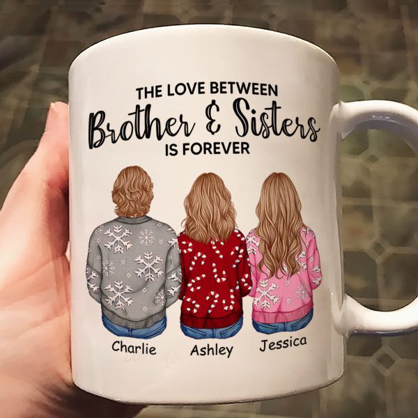 Personalized Siblings Christmas Mug, Personalized Brothers and Sisters Ornament, Siblings Gift Personalized Siblings Christmas Mug, Personalized Brothers and Sisters Ornament, Siblings Gift
