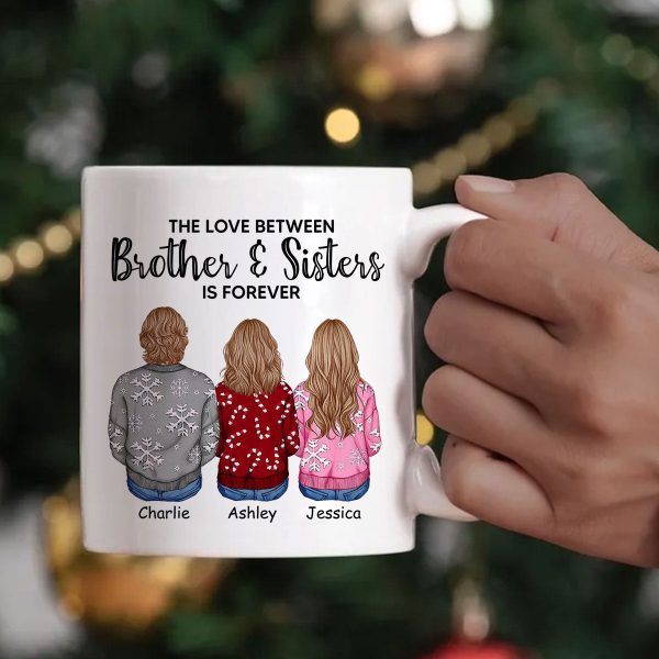Personalized Siblings Christmas Mug, Personalized Brothers and Sisters Ornament, Siblings Gift Personalized Siblings Christmas Mug, Personalized Brothers and Sisters Ornament, Siblings Gift