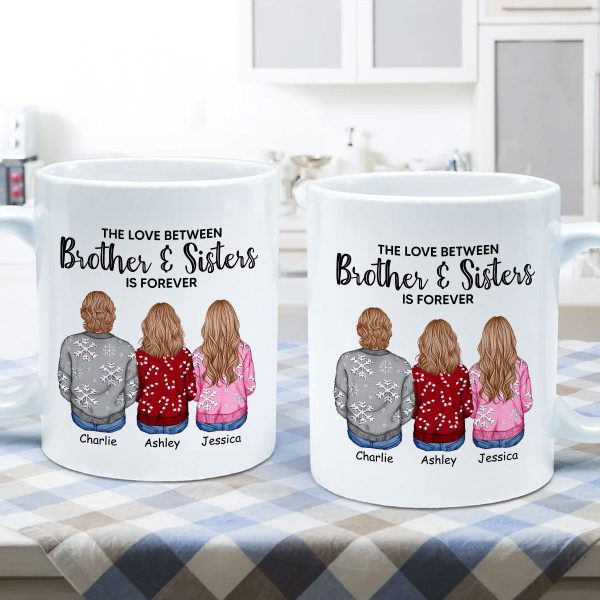 Personalized Siblings Christmas Mug, Personalized Brothers and Sisters Ornament, Siblings Gift Personalized Siblings Christmas Mug, Personalized Brothers and Sisters Ornament, Siblings Gift