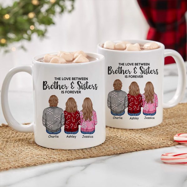 Personalized Siblings Christmas Mug, Personalized Brothers and Sisters Ornament, Siblings Gift Personalized Siblings Christmas Mug, Personalized Brothers and Sisters Ornament, Siblings Gift