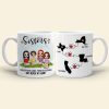 Personalized Sister Map Mug, Apart In Distance But Never At Heart, Gift for Sisters In Long Distance