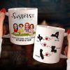 Personalized Sister Map Mug, Apart In Distance But Never At Heart, Gift for Sisters In Long Distance