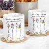 Personalized Sisters Mug with Birth Flowers Ceramic Gift Personalized Sisters Mug with Birth Flowers Ceramic Gift