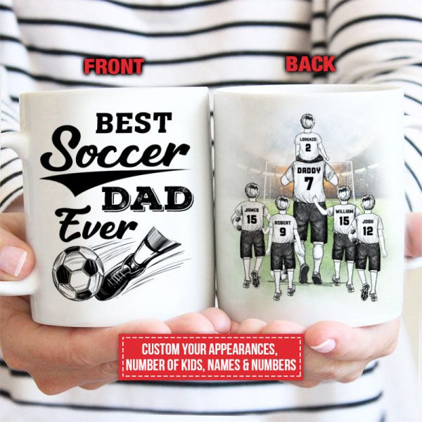 Personalized Soccer Dad And Child Best Dad Ever Custom Mug Personalized Soccer Dad And Child Best Dad Ever Custom Mug