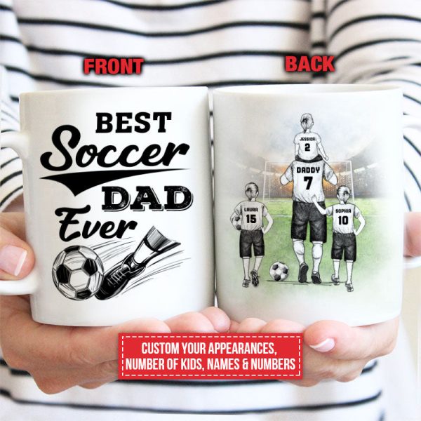 Personalized Soccer Dad And Child Best Dad Ever Custom Mug Personalized Soccer Dad And Child Best Dad Ever Custom Mug