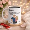 Personalized Soulmate Definition Ceramic Mug With Cute Couple Illustration, Unique Valentine's Gift For Boyfriend Or Girlfriend