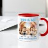 Personalized White Ceramic Couple & Dog Mug - Dog Lovers Gift