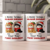 Personalized White Ceramic Mug for Cat Lovers Meowy Catmas Tiny Furry Overlords Design Funny Custom Gift for Your Human Servant