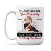 Personalized White Ceramic Mug for Couples with Hugging Bed Scene Fun Romantic Coffee Gift, A Really Nice Bonus Surprise