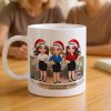 Personalized White Ceramic Mug for Coworkers Funny Office Scene, Custom Work Besties, Unique Gift for Colleagues