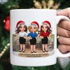 Personalized White Ceramic Mug for Coworkers Funny Office Scene, Custom Work Besties, Unique Gift for Colleagues