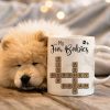 Personalized White Ceramic Mug for Fur Babies Lovers with Crossword Pet Names, Cute Unique Gift for Dog or Cat Mom