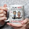 Personalized White Ceramic Mug for Wife from Husband, Cute Cartoon Couple, My Queen Forever, Unique Romantic Gift Personalized White Ceramic Mug for Wife from Husband, Cute Cartoon Couple, My Queen Forever, Unique Romantic Gift