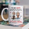 Personalized White Ceramic Mug for Wife from Husband, Cute Cartoon Couple, My Queen Forever, Unique Romantic Gift Personalized White Ceramic Mug for Wife from Husband, Cute Cartoon Couple, My Queen Forever, Unique Romantic Gift