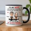 Personalized White Ceramic Mug for Wife from Husband, Cute Cartoon Couple, My Queen Forever, Unique Romantic Gift Personalized White Ceramic Mug for Wife from Husband, Cute Cartoon Couple, My Queen Forever, Unique Romantic Gift