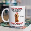 Personalized White Ceramic Mug from Your Dog Cute Santa Pup, Funny Woofmas Message, Unique Christmas Gift for Dog Dad