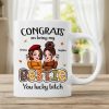 Personalized White Ceramic Mug, Humorous Friendship Design, Ideal Gift for Besties