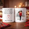 Personalized White Ceramic Mug, Kissing Couple City Sketch for Valentine's Day, Unique Romantic Gift for Girlfriend or Wife