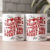 Personalized White Ceramic Mug Retro Love Quote Valentine's Day Gift - Custom Name Funny Cute Hearts Design for Girlfriend Wife