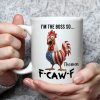 Personalized White Ceramic Mug with Angry Rooster Boss Design, Funny Custom Gift for Coworker or Friend, Unique Office Coffee Mug