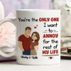 Personalized White Ceramic Mug with Cute Couple Illustration Funny Annoying Love Quote Unique Gift for Couples
