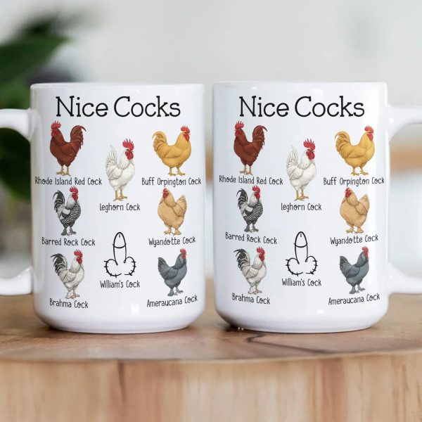 Personalized White Ceramic Mug with Funny Cactus Nice Pricks Design, Unique Gift for Husband or Boyfriend, Fun Naughty Coffee Gift Personalized White Ceramic Mug with Funny Cactus Nice Pricks Design, Unique Gift for Husband or Boyfriend, Fun Naughty Coffee Gift
