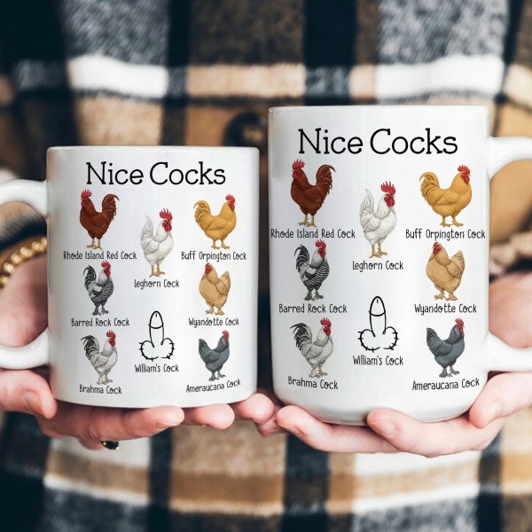 Personalized White Ceramic Mug with Funny Cactus Nice Pricks Design, Unique Gift for Husband or Boyfriend, Fun Naughty Coffee Gift Personalized White Ceramic Mug with Funny Cactus Nice Pricks Design, Unique Gift for Husband or Boyfriend, Fun Naughty Coffee Gift