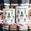 Personalized White Ceramic Mug with Funny Cactus Nice Pricks Design, Unique Gift for Husband or Boyfriend, Fun Naughty Coffee Gift Personalized White Ceramic Mug with Funny Cactus Nice Pricks Design, Unique Gift for Husband or Boyfriend, Fun Naughty Coffee Gift