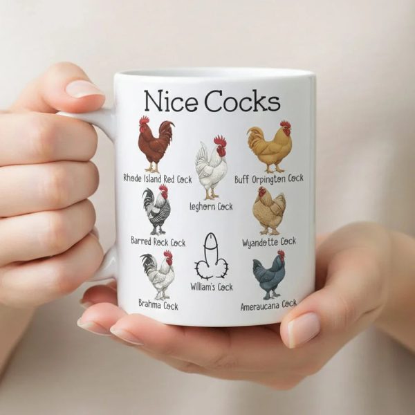 Personalized White Ceramic Mug with Funny Cactus Nice Pricks Design, Unique Gift for Husband or Boyfriend, Fun Naughty Coffee Gift Personalized White Ceramic Mug with Funny Cactus Nice Pricks Design, Unique Gift for Husband or Boyfriend, Fun Naughty Coffee Gift