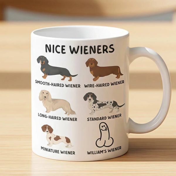 Personalized White Ceramic Mug with Funny Cactus Nice Pricks Design, Unique Gift for Husband or Boyfriend, Fun Naughty Coffee Gift Personalized White Ceramic Mug with Funny Cactus Nice Pricks Design, Unique Gift for Husband or Boyfriend, Fun Naughty Coffee Gift
