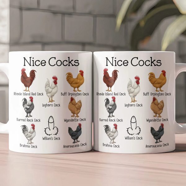 Personalized White Ceramic Mug with Funny Cactus Nice Pricks Design, Unique Gift for Husband or Boyfriend, Fun Naughty Coffee Gift Personalized White Ceramic Mug with Funny Cactus Nice Pricks Design, Unique Gift for Husband or Boyfriend, Fun Naughty Coffee Gift