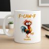 Personalized White Ceramic Mug with Funny Chicken Illustration, Unique Custom Gift for Coworker, Morning Coffee Mood Booster Personalized White Ceramic Mug with Funny Chicken Illustration, Unique Custom Gift for Coworker, Morning Coffee Mood Booster