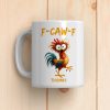 Personalized White Ceramic Mug with Funny Chicken Illustration, Unique Custom Gift for Coworker, Morning Coffee Mood Booster Personalized White Ceramic Mug with Funny Chicken Illustration, Unique Custom Gift for Coworker, Morning Coffee Mood Booster