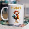 Personalized White Ceramic Mug with Funny Chicken Illustration, Unique Custom Gift for Coworker, Morning Coffee Mood Booster Personalized White Ceramic Mug with Funny Chicken Illustration, Unique Custom Gift for Coworker, Morning Coffee Mood Booster