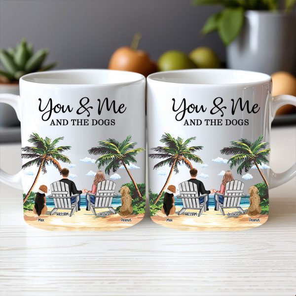 Personalized White Ceramic Mug You & Me and the Dogs, Custom Mug for Couples with Their Dogs, Perfect Gift for Dog Lovers, Personalized White Ceramic Mug You & Me and the Dogs, Custom Mug for Couples with Their Dogs, Perfect Gift for Dog Lovers,