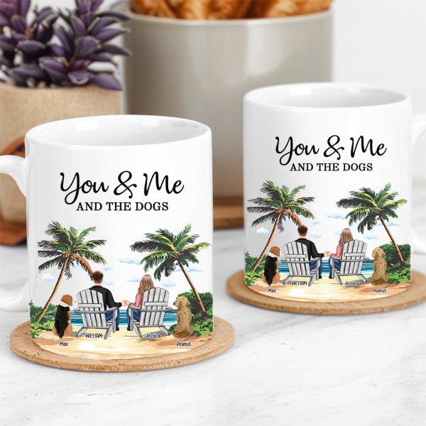 Personalized White Ceramic Mug You & Me and the Dogs, Custom Mug for Couples with Their Dogs, Perfect Gift for Dog Lovers, Personalized White Ceramic Mug You & Me and the Dogs, Custom Mug for Couples with Their Dogs, Perfect Gift for Dog Lovers,